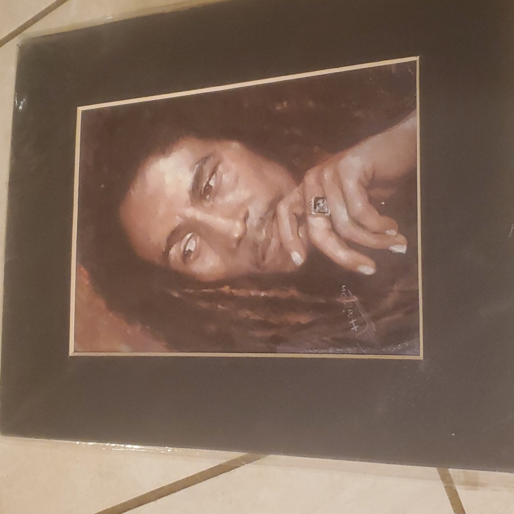 Matted Bob Marley Print by Haiyan 8inx10in